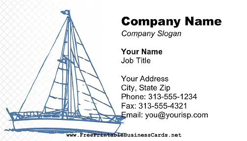 Fishing Boat business card
