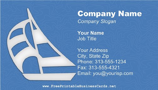 Sailboat Blue business card