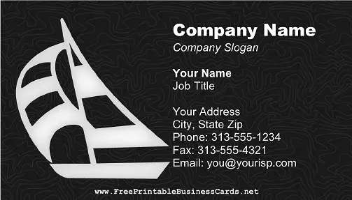 Sailboat business card