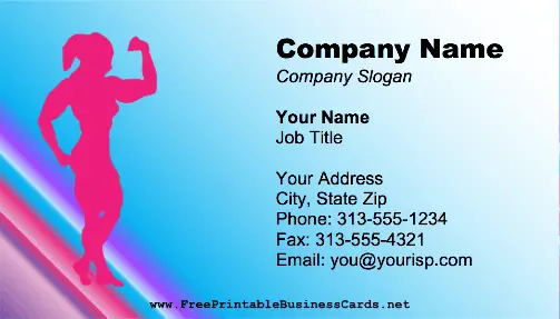 Female Bodybuilder business card