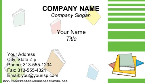 Books business card