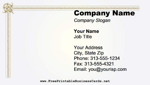 Simple Border business card