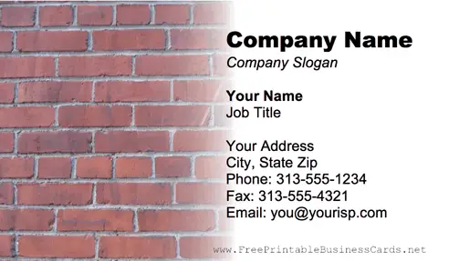 Bricks business card