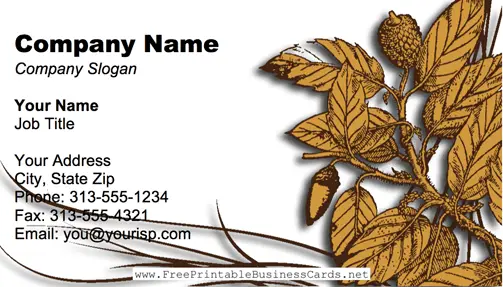 Brown Plant business card