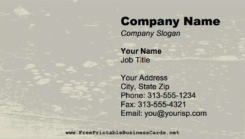Gray Bubbles business card