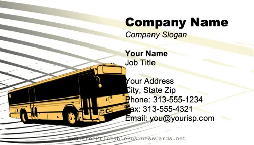 Bus business card