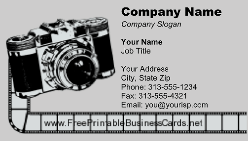 Film Camera business card
