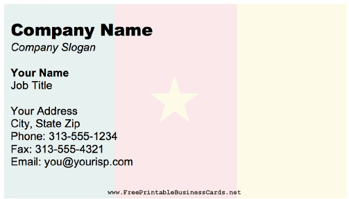 Cameroon business card