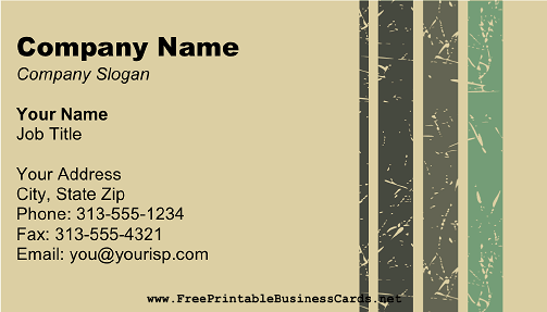 Camouflage  business card