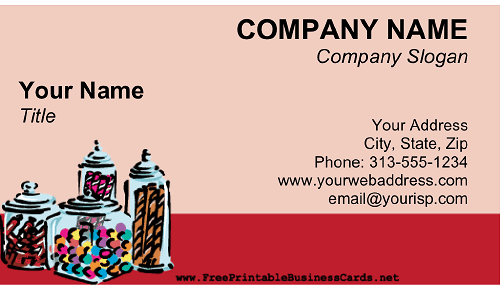 Candy Store business card