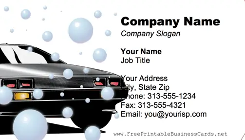 Car Wash business card