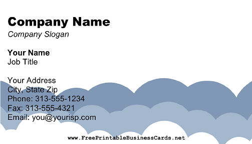 Abstract Clouds business card