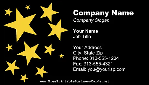 Midnight Stars business card