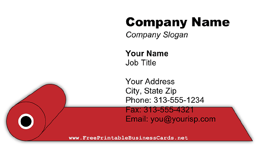 Red Carpet business card