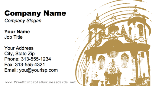 Cathedral Tan business card