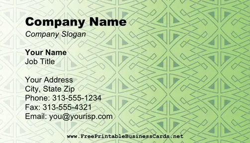 Celtic business card