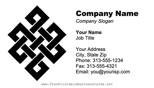 Celtic Design business card