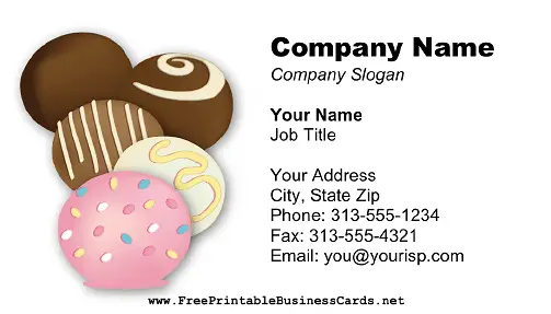 Chocolate 3 business card
