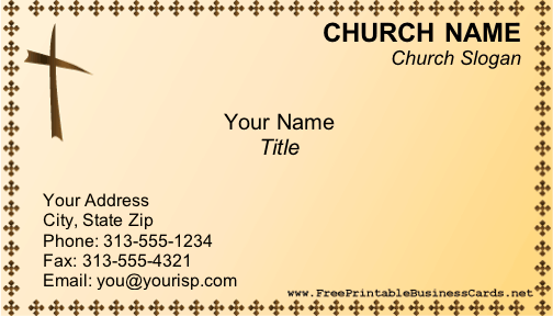 Church business card