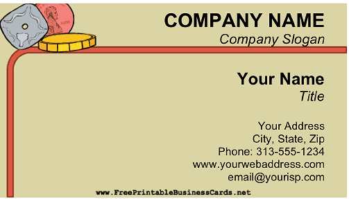 Coin Dealer business card