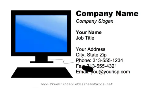 Computer business card