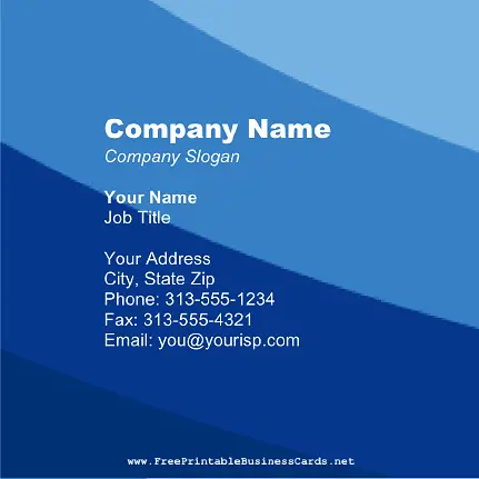Blue Stripes Square business card