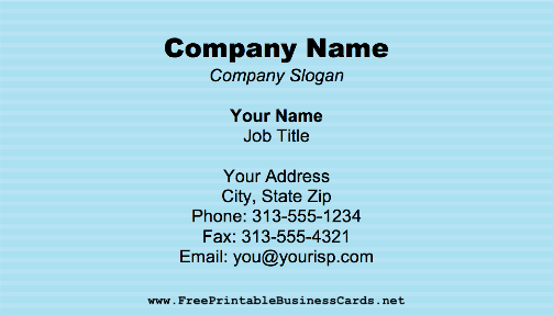 Corrugated Blue business card