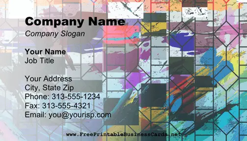 Cubism B business card