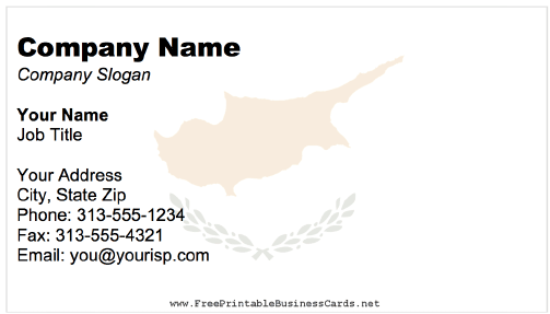 Cyprus business card