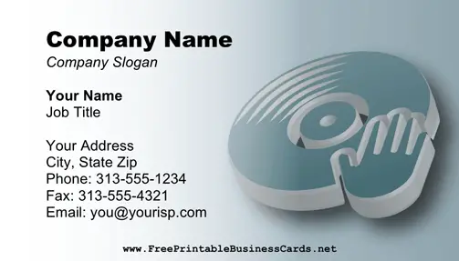 D.J. business card