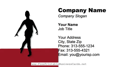 Dancer business card