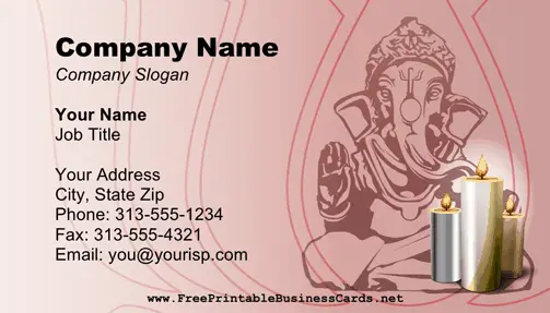Diwali business card