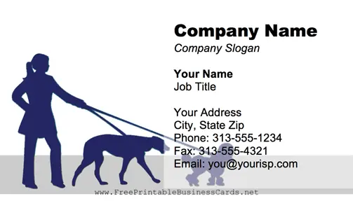 Dog Walker business card