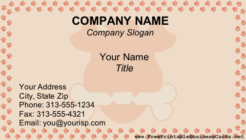 Dogs business card