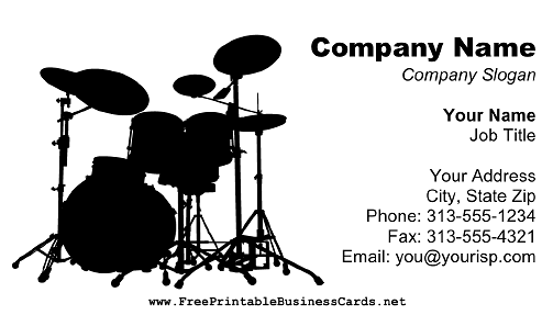 Drum Set business card