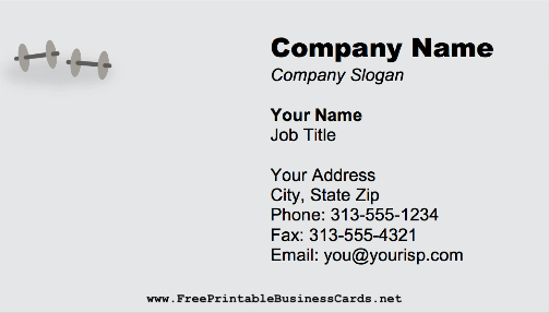 Dumbbells business card