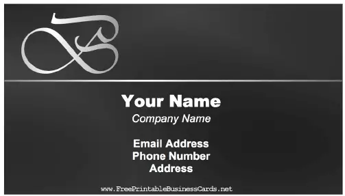 Elegant B Monogram business card