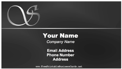 Elegant S Monogram business card