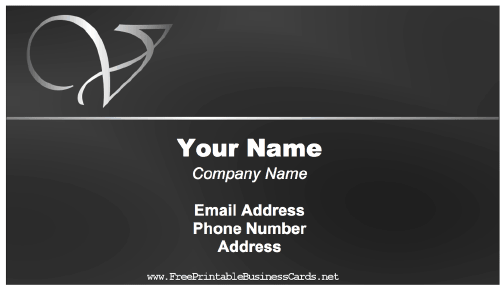 Elegant V Monogram business card