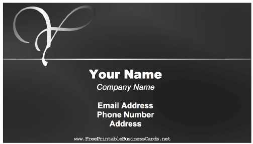Elegant Y Monogram business card