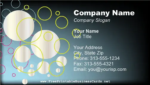 Silver Circles business card