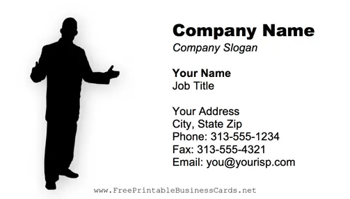 Entrepreneur Black And White business card