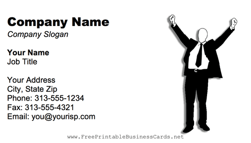 Excited Businessman business card