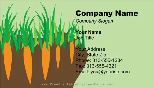 Carrot Patch business card