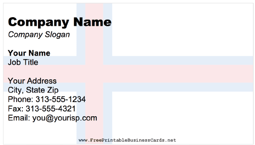 Faroe Islands business card