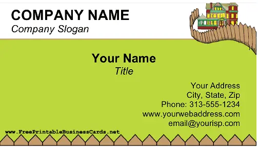 Fence Repair business card