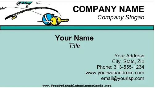 Fishing business card