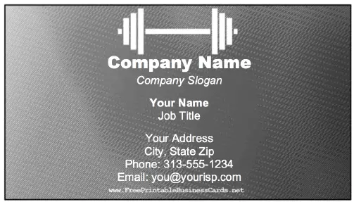 Fitness Business Card business card