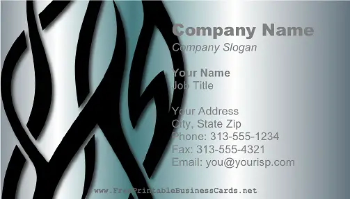Black Flames 2 business card