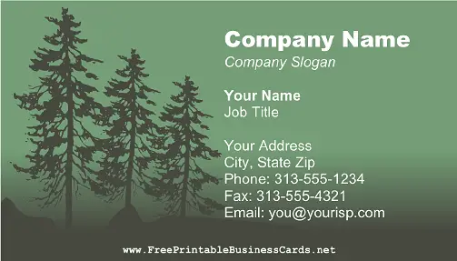 Green Forest business card